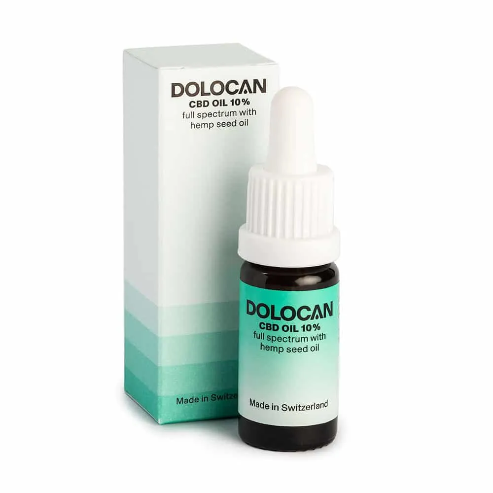 10% CBD Öl – Vollspektrum mit Hanfsamenöl (<1% THC) von DOLOCAN