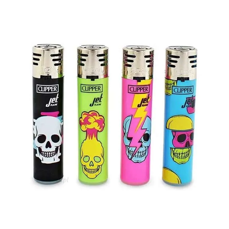 Clipper Set “Broken Skulls” Jet Flame – Large